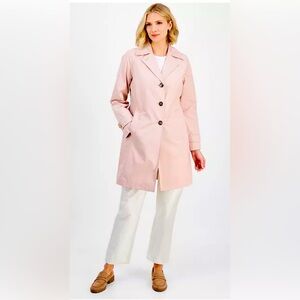 Women's Notched Collar Button-Front Coat, Exclusively MICHAEL Michael Kors M